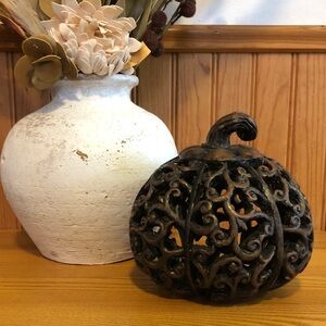 Elegant Brown resin Pumpkin Home Accent